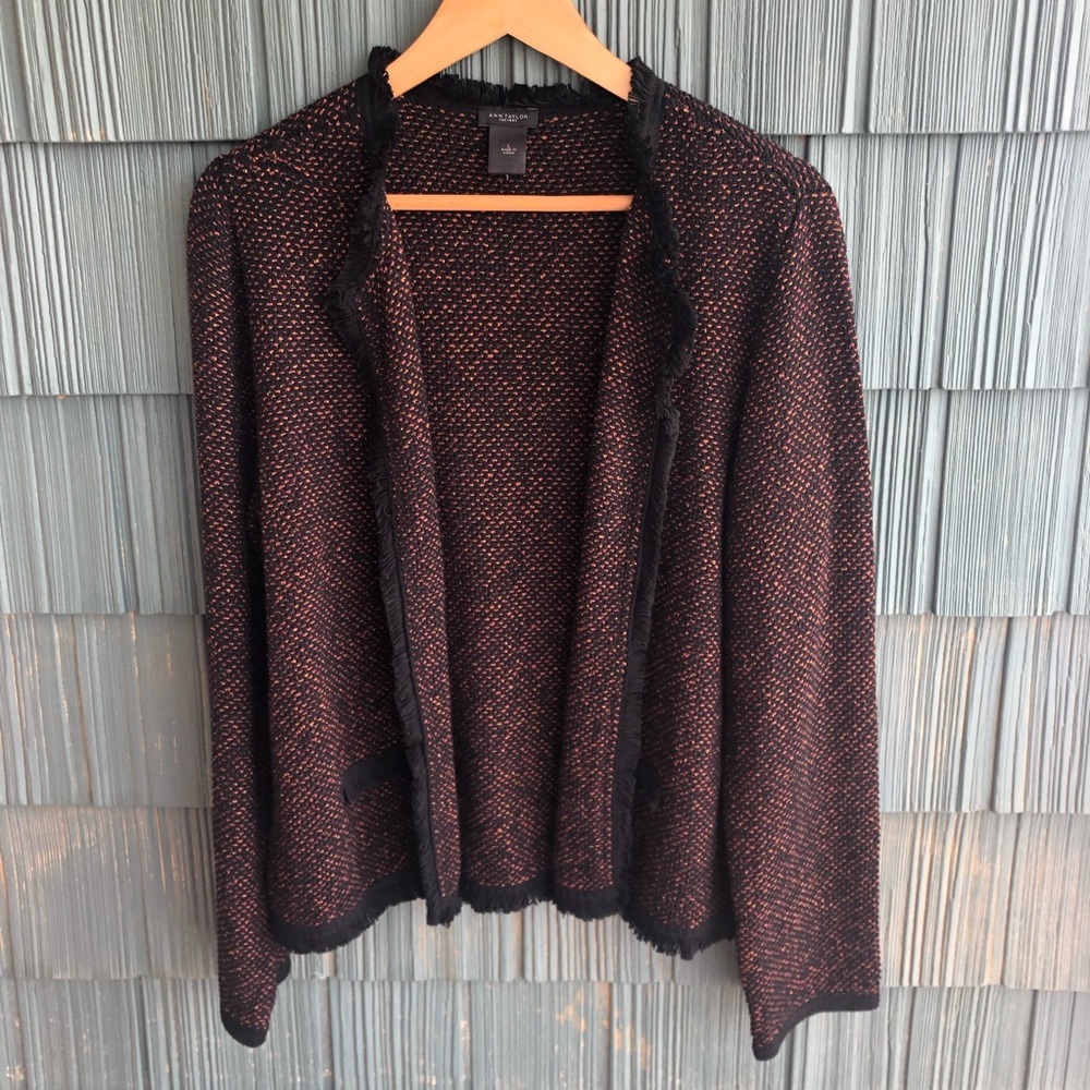 Ann Taylor Women's Cardigan Sweater Fringe